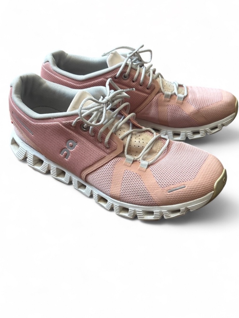 ON Cloud 5 Women’s Pink Sneaker Athletic Tennis Shoe  - Color Rose/Shell Size 10